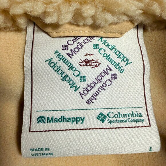 Madhappy × Columbia Sherpa Full Zip Jacket Canoe NWT Men’s L XM4462-262 - Picture 13 of 13